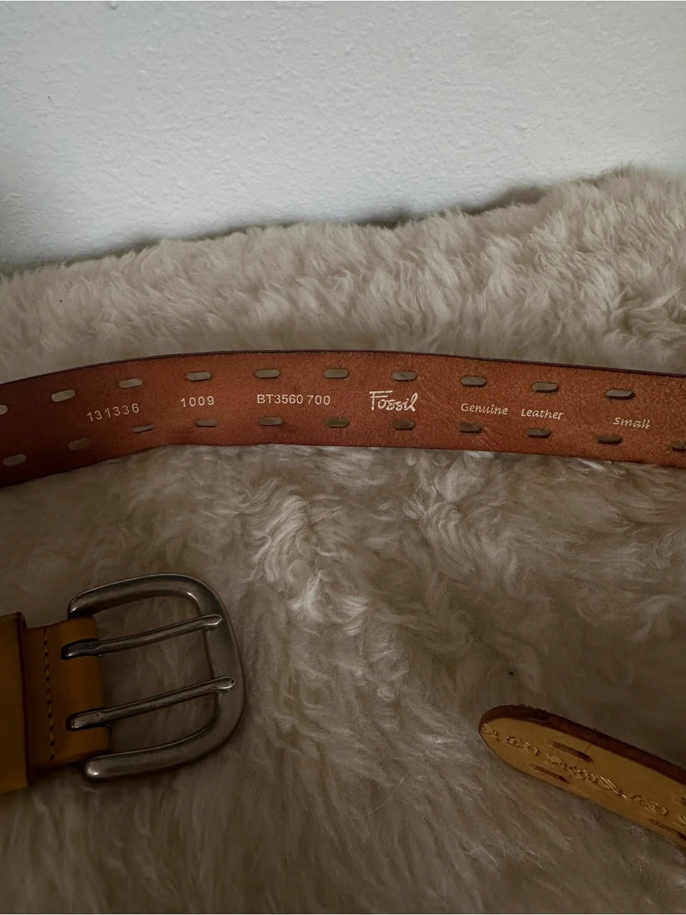 Vintage Women’s Fossil Genuine Leather Floral Belt Y2K Western - Small
